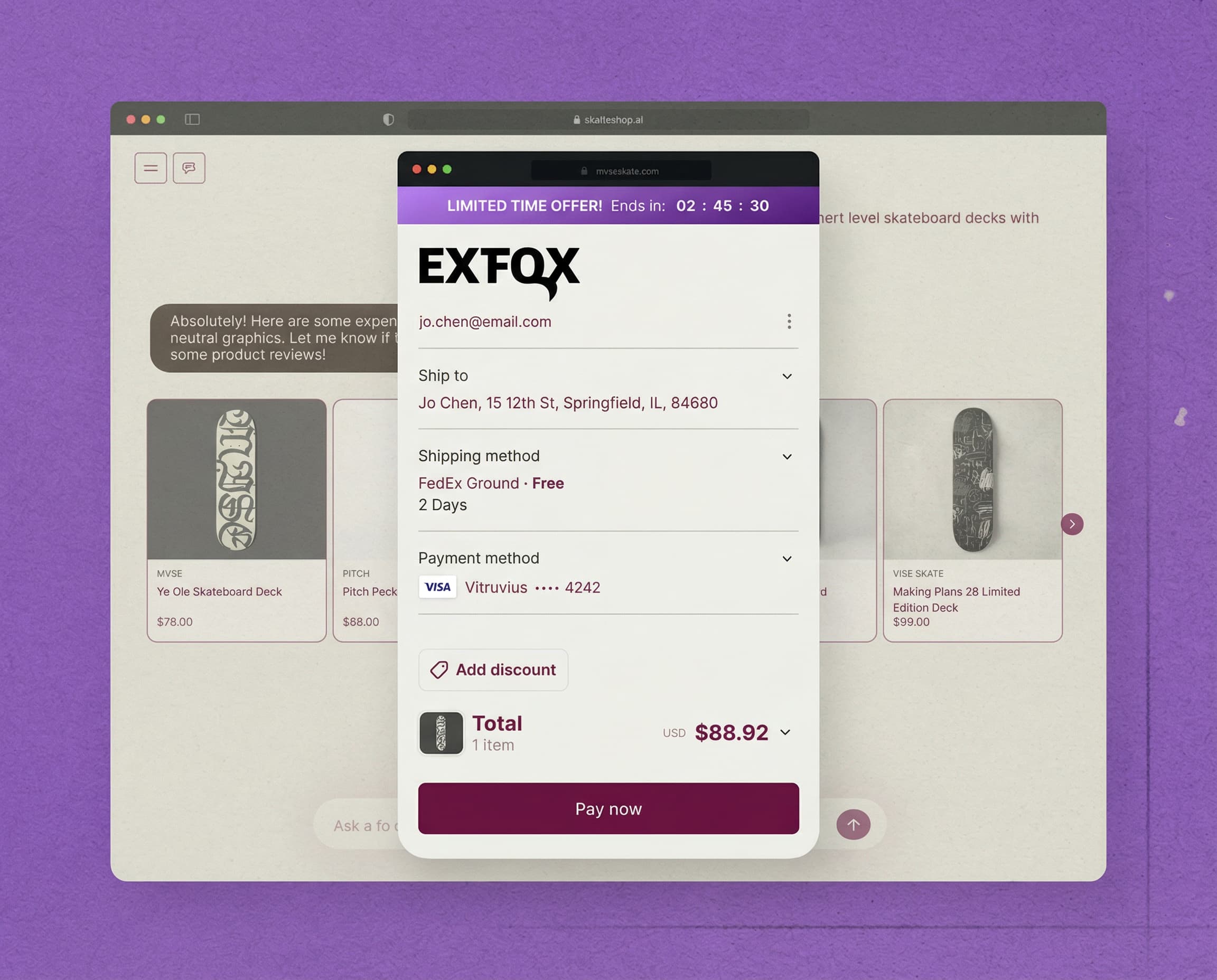 Shopify Checkout Interface
